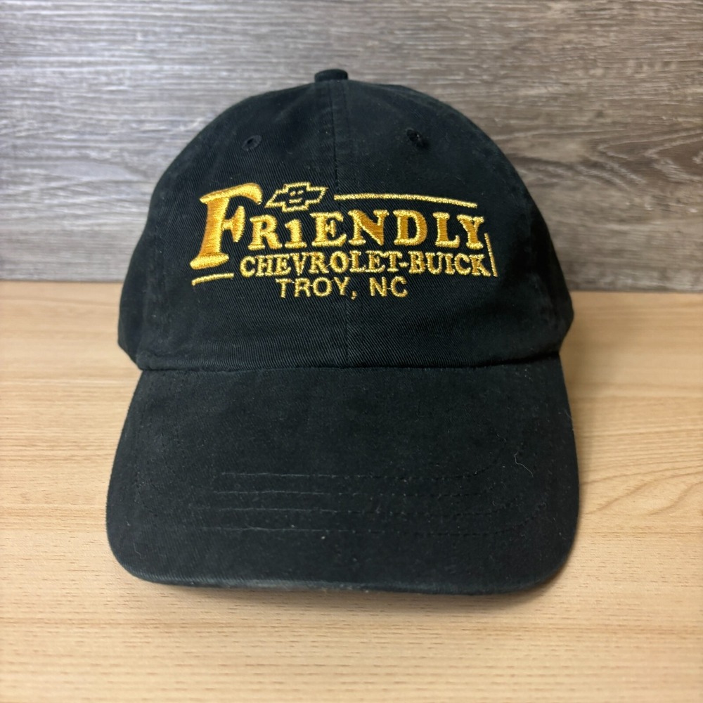 Friendly Chevrolet Hat Cap Strap Back Black  Troy North Carolina Adjustable